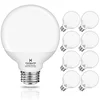 8-pack G25 globe LED vanity light bulbs, 4000K