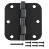 Matte black interior door hinge replacement set