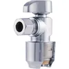 SharkBite Max 1/2 x 3/8 Inch Compression Angle Stop Valve, Quarter Turn, Push to Connect Brass Plumb