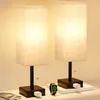 Fenmzee Bedside Lamp for Bedroom Set of 2 - Small Table Lamp for Nightstand