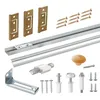 Bifold door hardware kit with top track and pivots