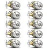 Plustool 10 Pack Brushed Nickel Door Knobs,Privacy Door Knob with Lock, Interior Doorknobs Silver, K
