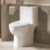 compact dual flush one piece toilet for small bathrooms