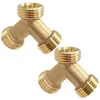 Brass 3/4 inch Y shaped connector for washer