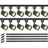 VANoopee 12-light LED track lighting kit with 13 foot black rail