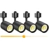VANoopee dimmable LED track lighting heads pack of 4 black