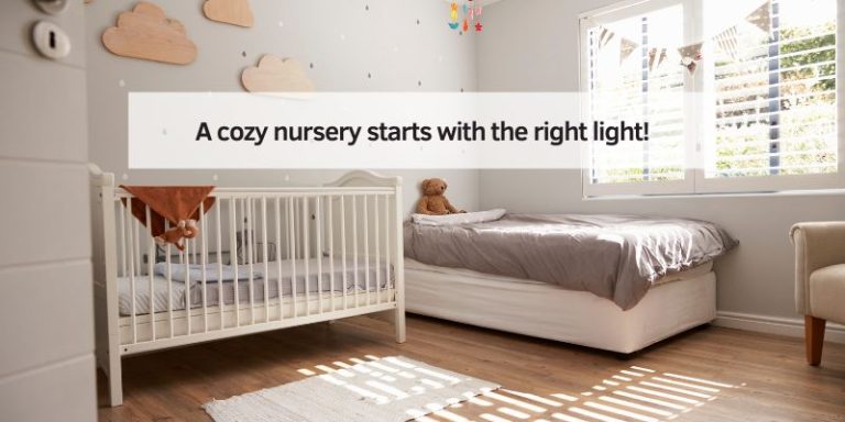 A cozy nursery starts with the right light!
