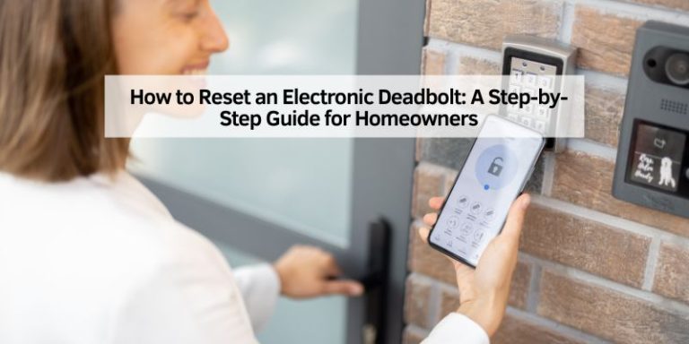 How to Reset an Electronic Deadbolt