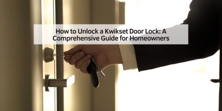 How to Unlock a Kwikset Door Lock