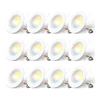 Amico 12 Pack 5/6 Inch LED Recessed Lighting, Retrofit Can Lights