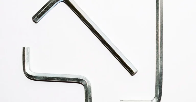 set of hex key allen wrenches used to release spring hinge tension pins