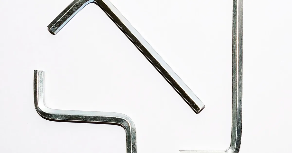 set of hex key allen wrenches used to release spring hinge tension pins