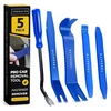 Non-scratch plastic pry tool set for releasing a stuck washing machine door hook