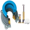 DANCO all-in-one toilet installation kit with wax ring and zero-cut bolts
