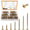 Rustark 420-piece zinc plated bugle head drywall screw assortment, multiple lengths