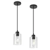 clear glass cylinder farmhouse pendant light