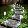 DenicMic Solar Pathway Lights 10-Pack