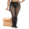 CHRLEISURE fleece lined fake-sheer tights