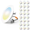 24-pack retrofit LED recessed lighting with selectable color temperature