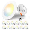 Amico 12-pack 5/6 inch flat LED recessed can light