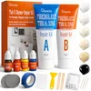 Fiberglass tub repair kit with color match for chips cracks and holes