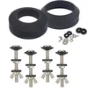 Universal toilet tank to bowl gasket and bolts kit