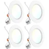 Sunco 4-pack 6 inch dimmable LED retrofit recessed light