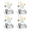 4-pack ultra-thin LED recessed lights with selectable color temperature and junction box