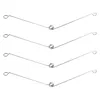 4-pack stainless steel torsion spring clips for recessed light fixtures