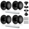 Saillong matte black interior door knob set with spindle