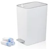 small bathroom trash can with lid step pedal