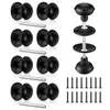 Saillong 4-pack matte black interior door knob set with spindle