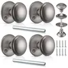 Saillong silver interior door knob set with spindle