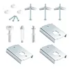 kiecpoy reinforced bifold door repair kit with dual-hole brackets