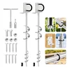 30 inch ground anchor screw in 2 pack heavy duty stakes kit with tools