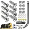 ZXFOOG anti-theft stainless steel license plate bolts with chrome caps