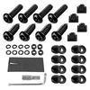 YALOK anti-theft M6 stainless steel license plate screw kit with tamper-proof caps