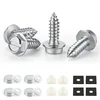 LivTee rustproof stainless steel self-tapping license plate mounting screws