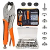 Heavy duty snap fastener setting tool with 60 marine-grade snap sets