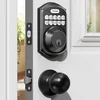 Teeho TE001K keyless entry door knob lock in matte black