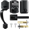 Teeho TK001H keyless entry door lock set in matte black
