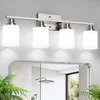 Ascher 4-Light Vanity Light Over Mirror, Brushed Nickel