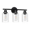 Unicozin Modern 3-Light Black Bathroom Vanity Light