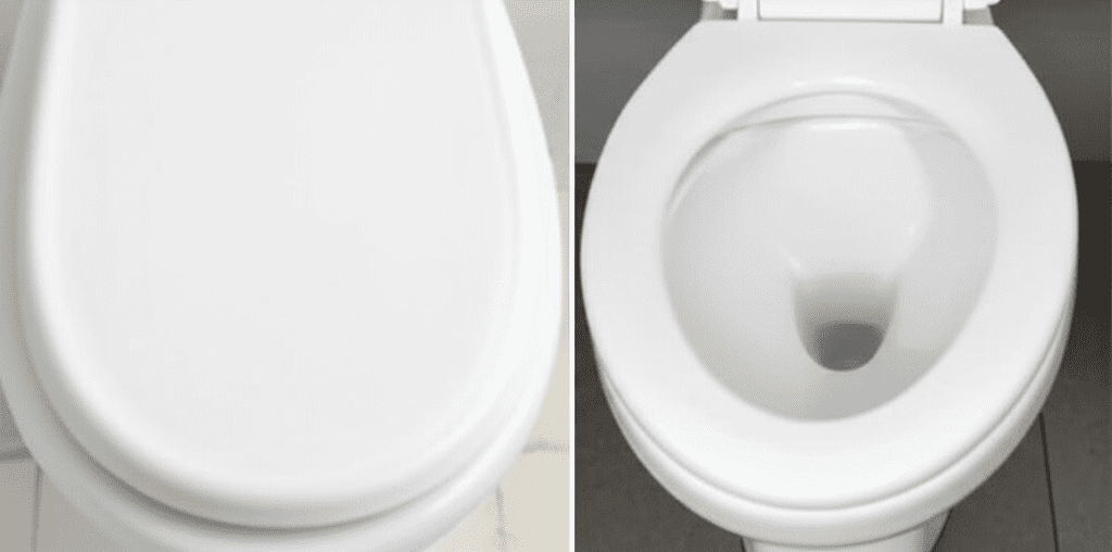 Generate a high-quality, relevant image prompt for an article about: Enameled Wood vs Plastic Toilet