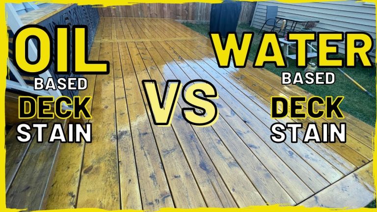 Oil Based Stain Vs Water Based Stain for Decks