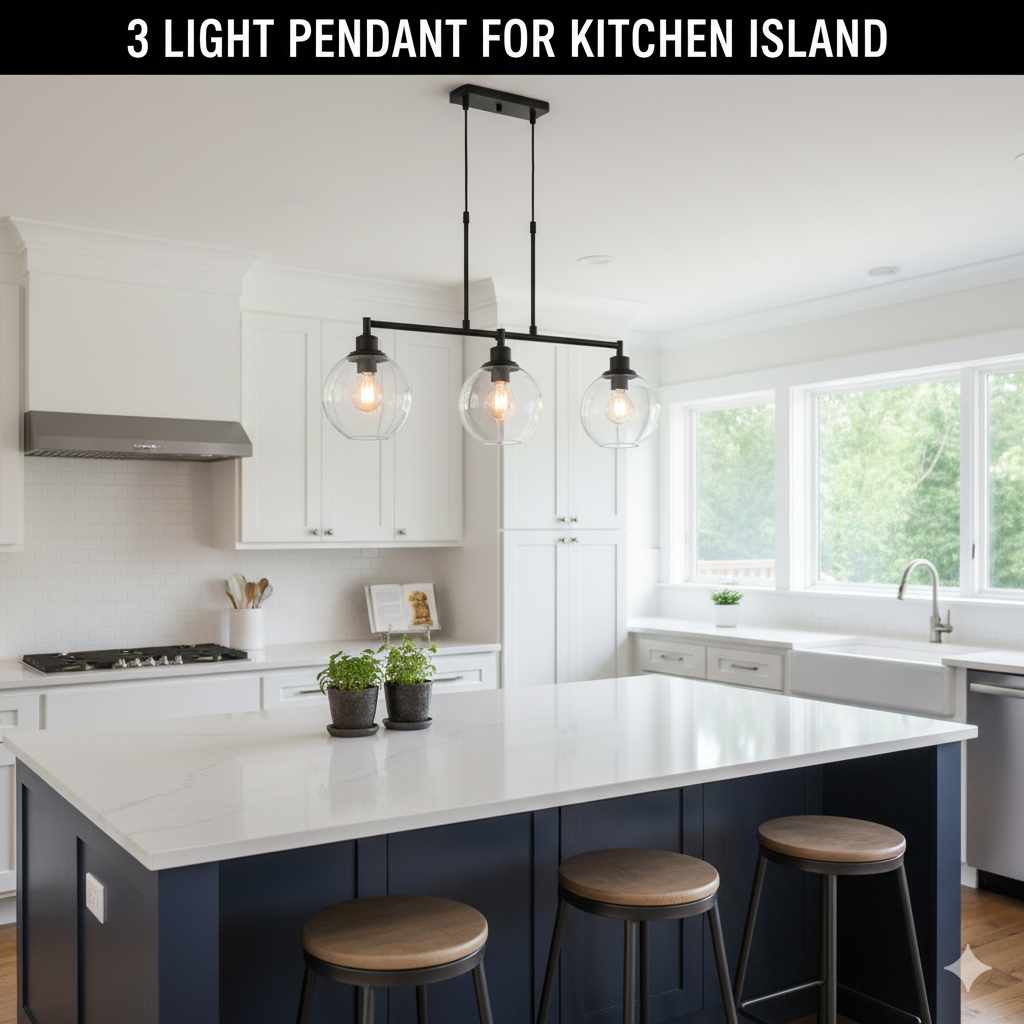 3 Light Pendant For Kitchen Island