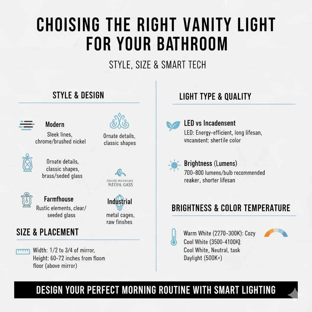 Choosing the Right Vanity Light for Your Bathroom