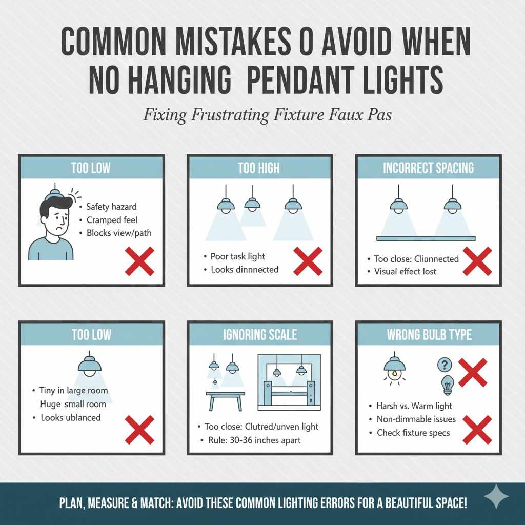 Common Mistakes to Avoid When Hanging Pendant Lights
