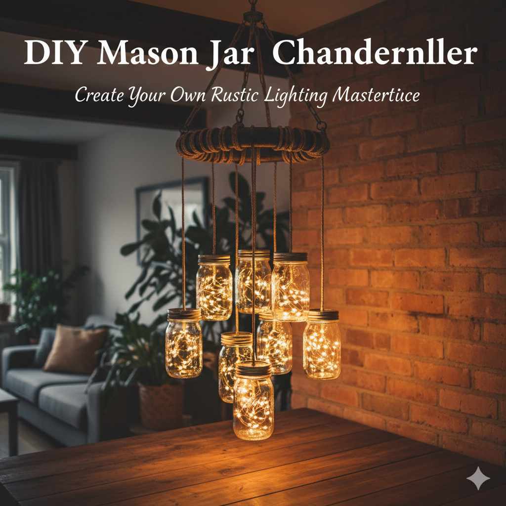 DIY Mason Jar Chandelier