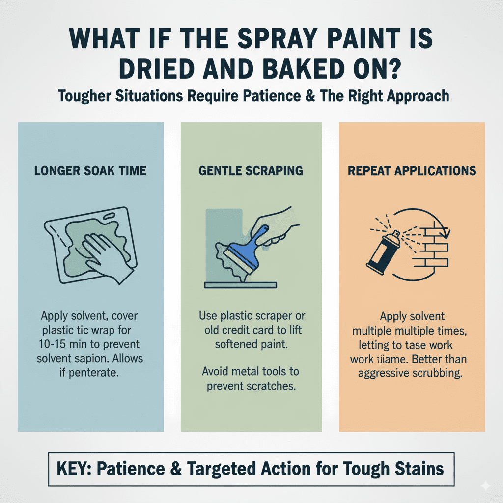 What If the Spray Paint is Dried and Baked On?